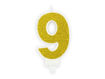 Picture of BIRTHDAY CANDLE GOLD NUMBER 9